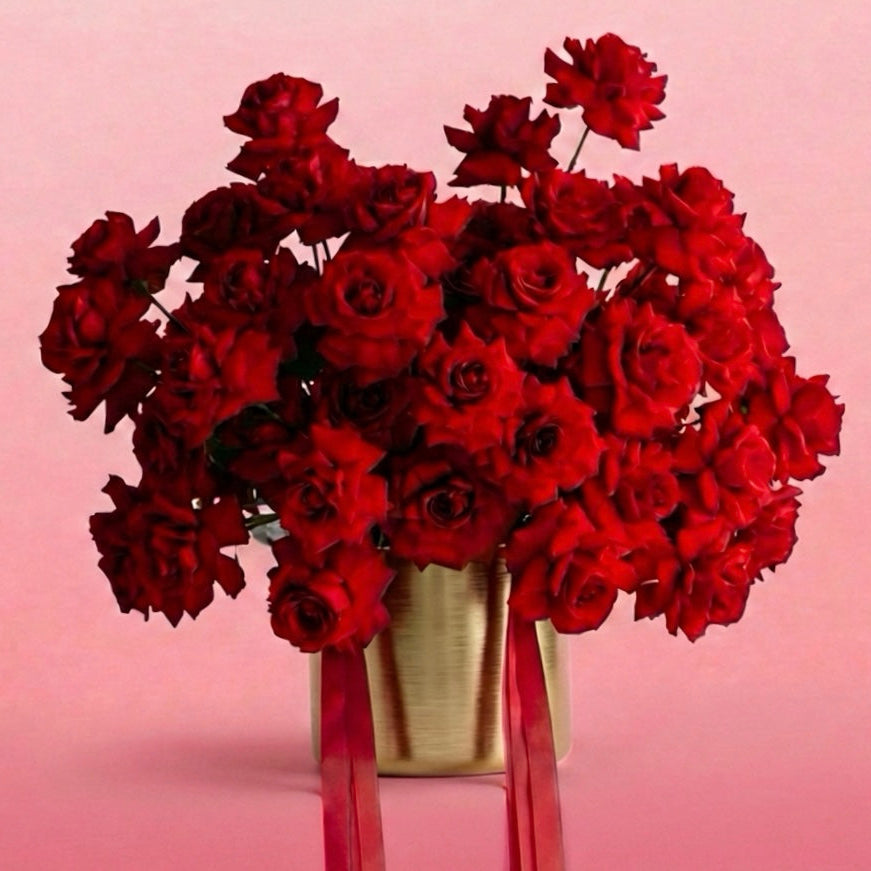 50 LUX RED ROSES