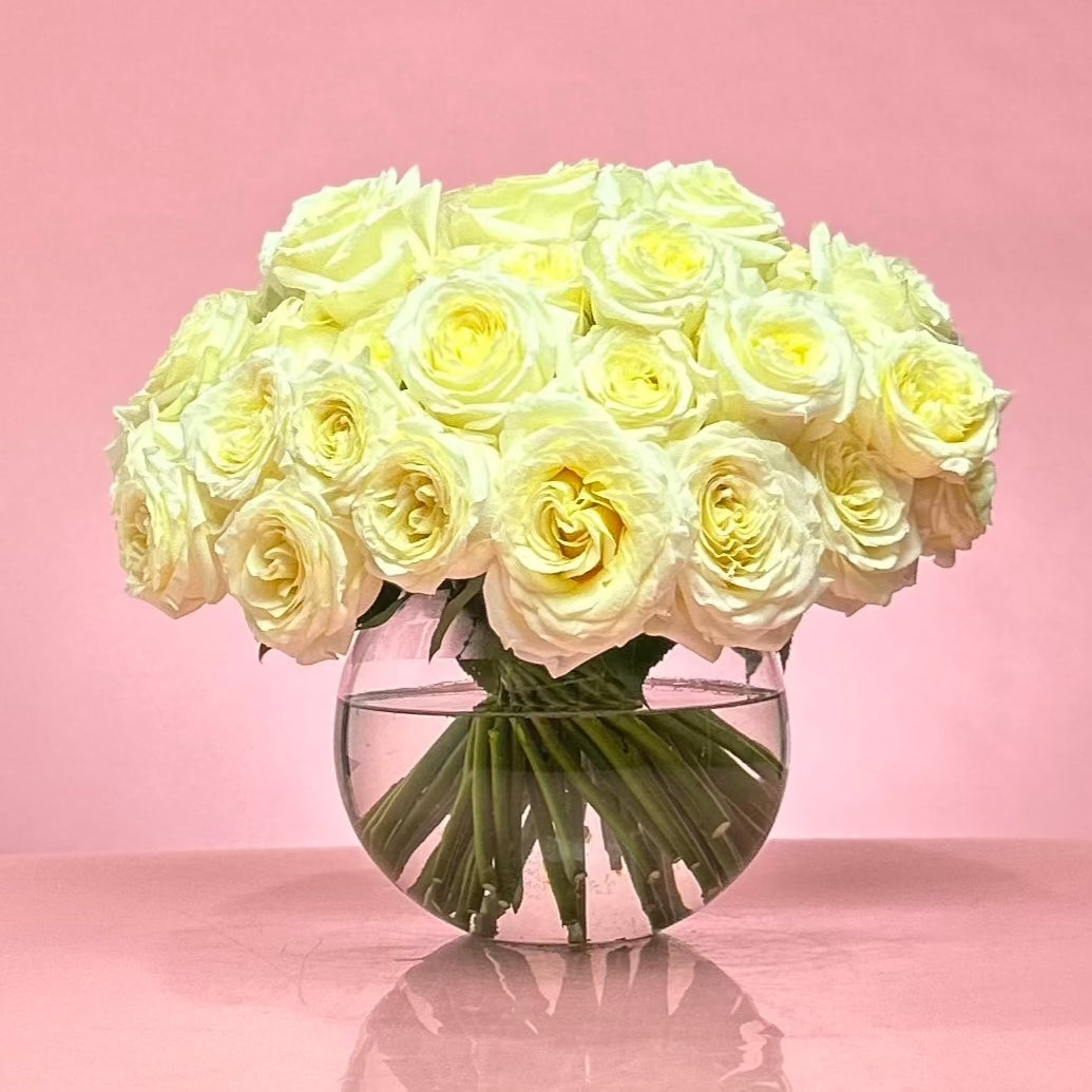 white rose arrangement Chicago