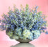 delphinium hydrangea arrangement Chicago